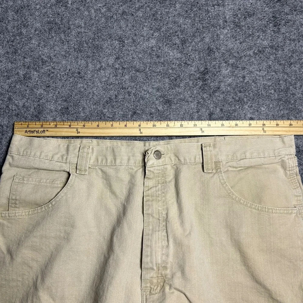Wrangler Carpenter Shorts Tan Khaki Baggy Skater Y2K Vintage Mens Size 40
